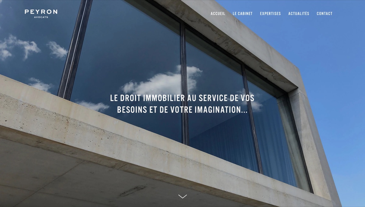 Page d'accueil du site peyronavocats.com